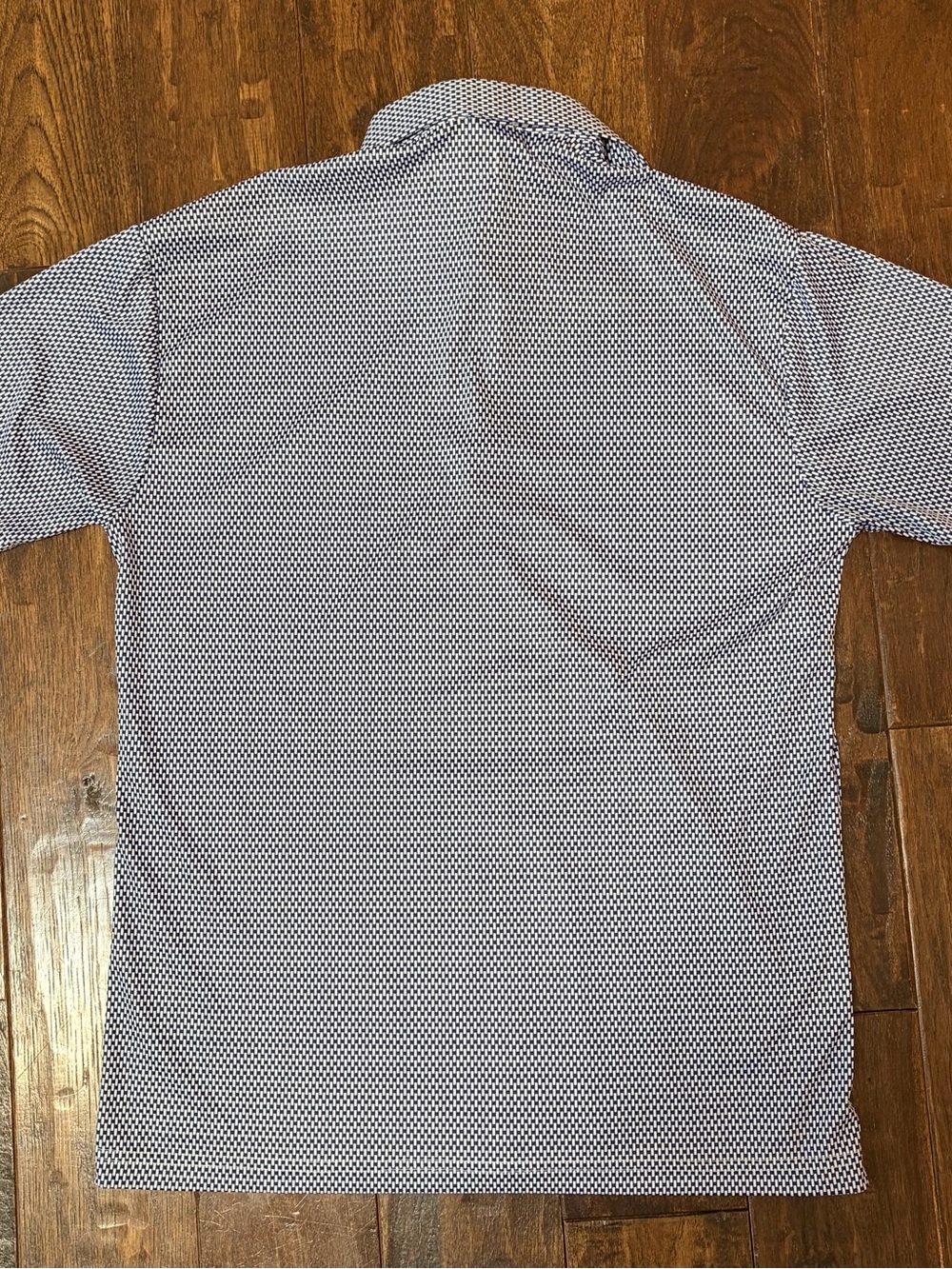 Collars & Co Blue Micro-Pattern Polo - Picture 3 of 4
